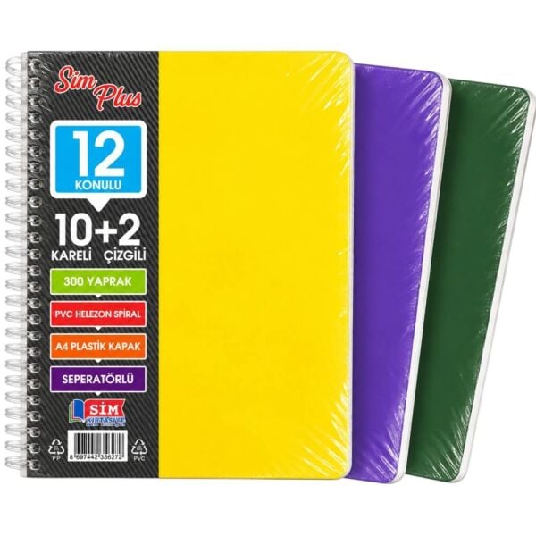 Sim A4 300 Yaprak 10+2 Seperatörlü Defter 2203