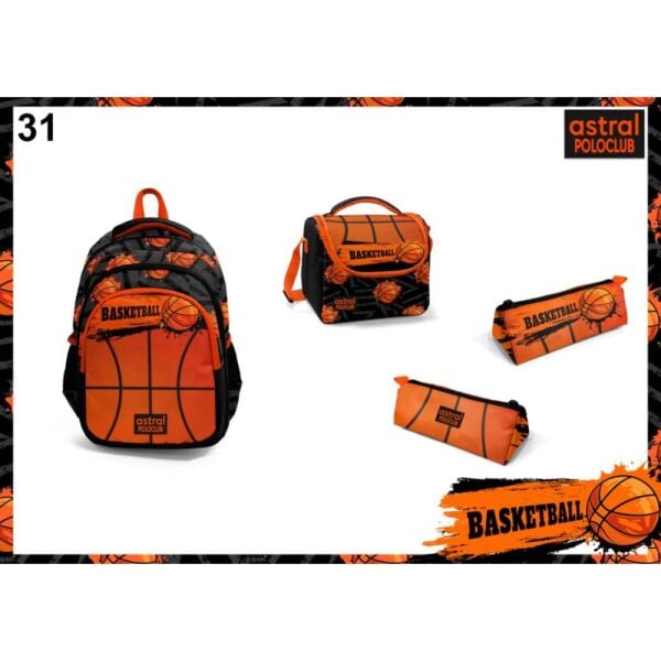 Astral Premium 3 lü Basketbol İlkokul Çantası 04395