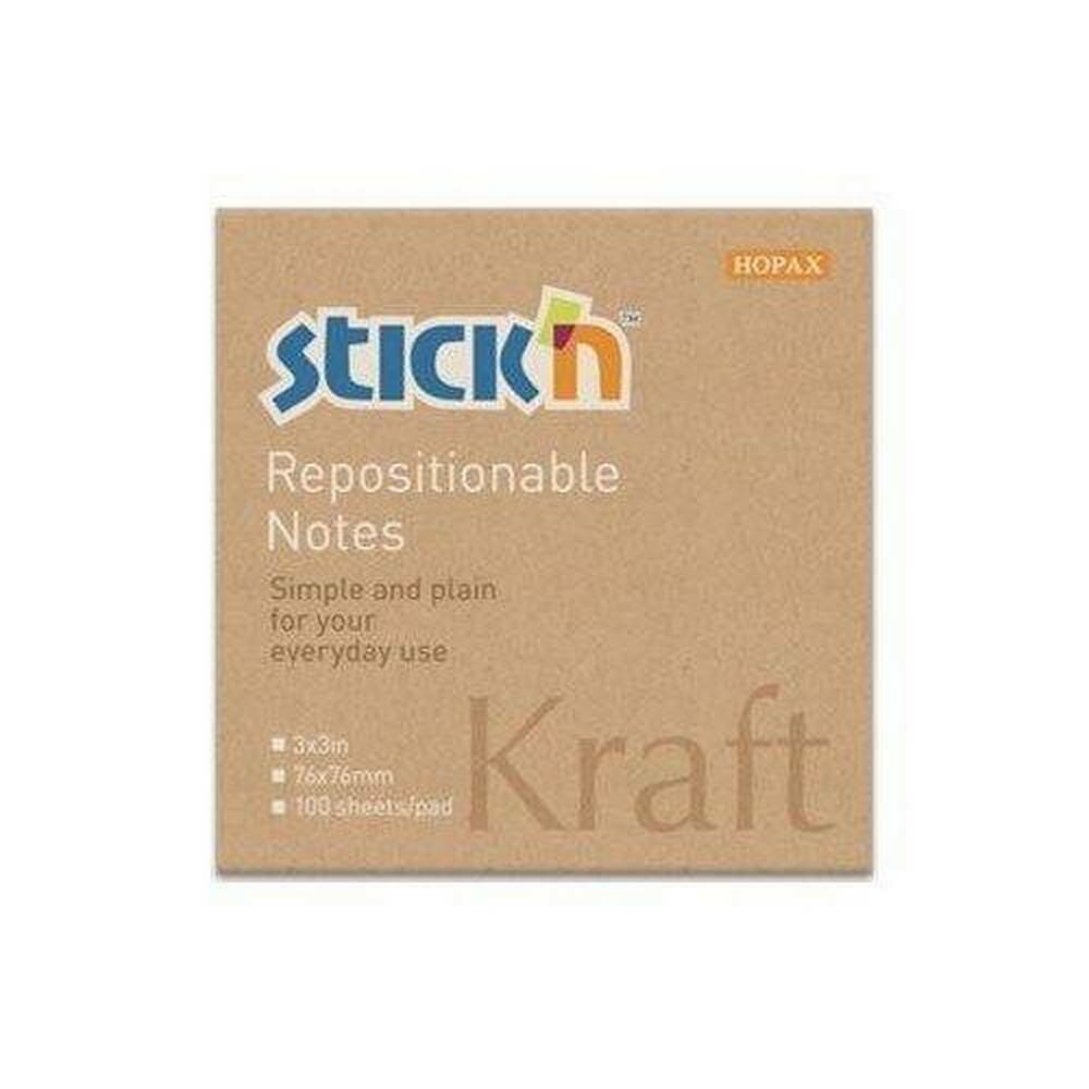 Hopax Stickn 76x76 Kraft Yapışkanlı Not Kağıdı