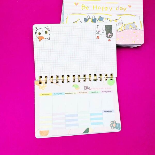 Bam 1314 Kedi 13x19 Spiralli Planner