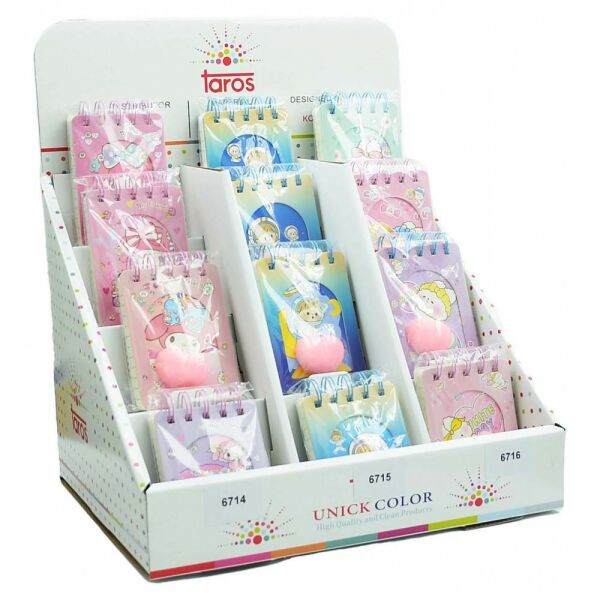 Taros Unic Color Kedi Kalpli Spralli Not Defteri 6714