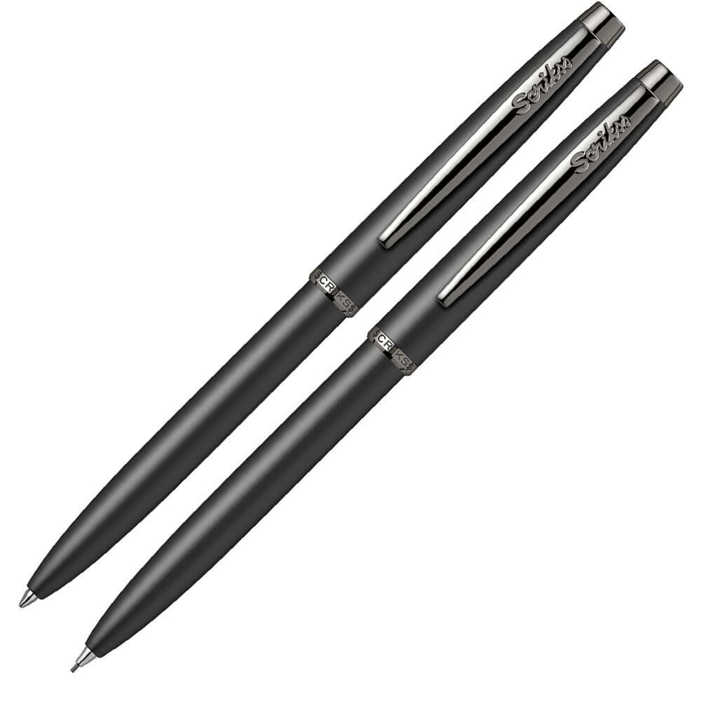 Scrikss 108 Prestige Tükenmez + Versatil Kalem Seti Mat Siyah