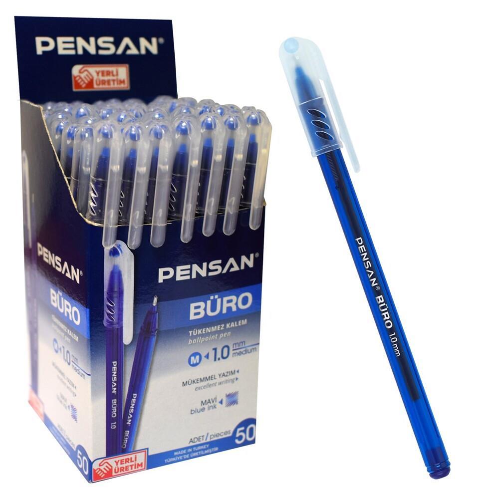 Pensan 2270 1.0 mm 50'li Mavi Büro Tükenmez Kalem