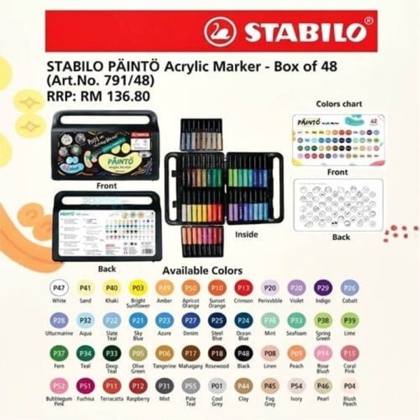 Stabilo Painto 48'li Markör Kalem