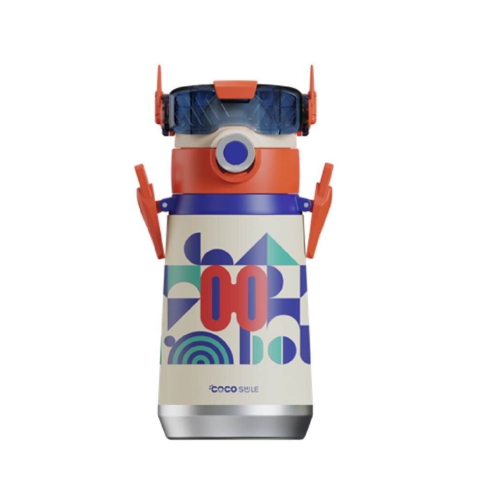 Cocosmile Robot Görünümlü Çelik Termos Matara 500 ml CS-0001 Krem