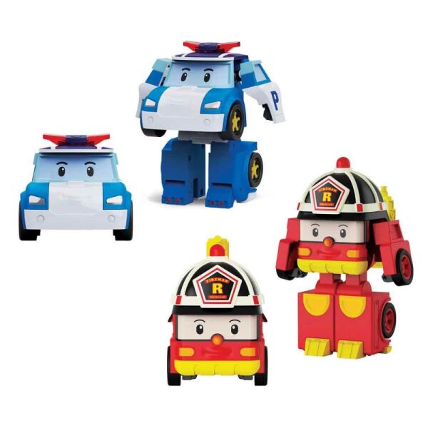 Robocar Poli Mini Transforming Kasabanın Kurtarma Araçları 4’lü Set