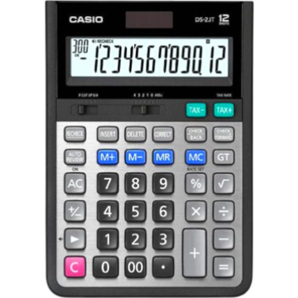 Casio DS-2JT Profesyonel 12 Hane İşlem Kontrollü Masa Üstü Hesap Makinesi