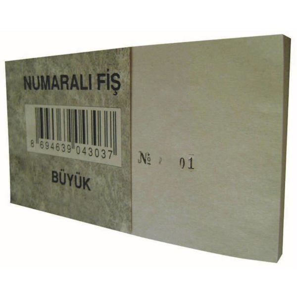 Dilman Numaralı Fiş Büyük 7.5X13 4303