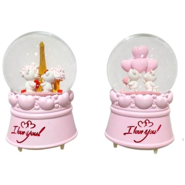 Sulu Kar Küresi Büyük Boy Pilli I Love You 5547