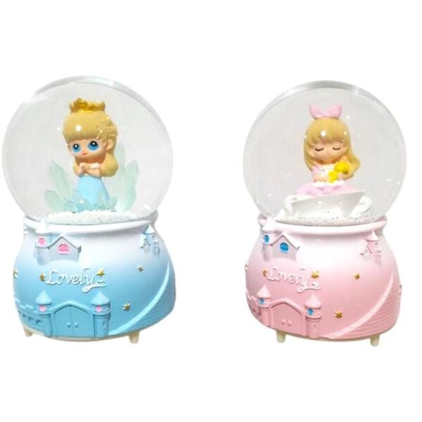 Sulu Kar Küresi Büyük Boy Pilli Prenses 5578