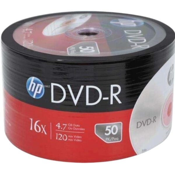 Hp DVD-R 4,7gb-120min 16x 50 li Shrink