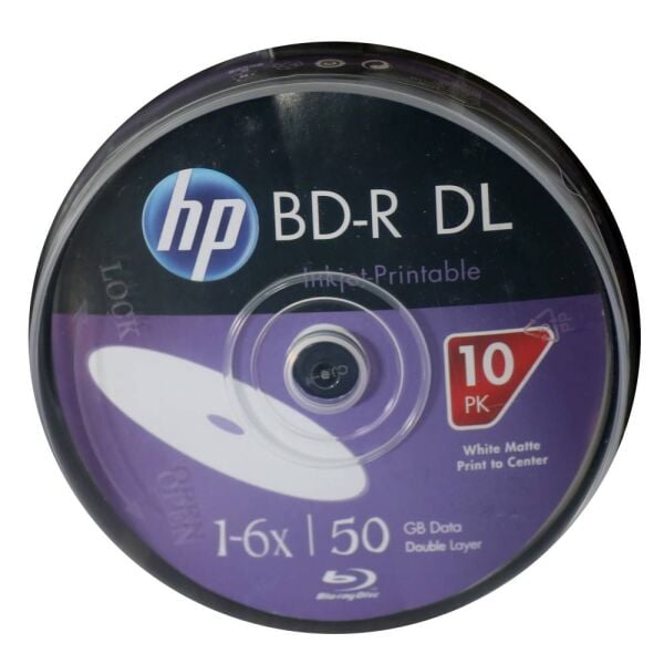 Hp Blu-Ray Bd-R 6X 50Gb 10Lu Cake Box Printable Baskı Yapılabilir Blu-Ray Dvd