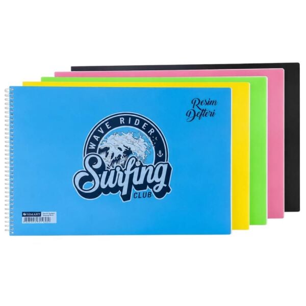 Sim 25x35 25 Yaprak Plastik Kapak Spiralli Resim Defteri 1023