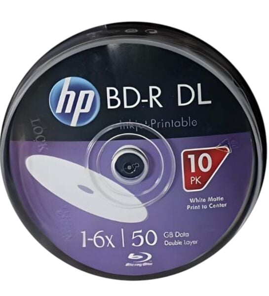 Hp Blu-Ray Bd-R 6X 50Gb 10Lu Cake Box Printable Baskı Yapılabilir Blu-Ray Dvd