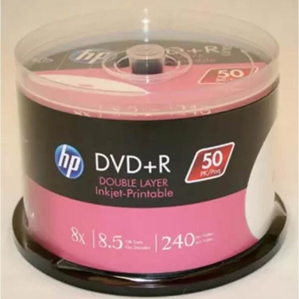 HP DVD+R DL 8.5GB Printable 50 Cakebox