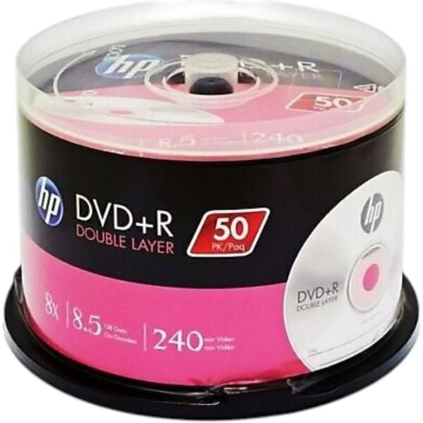 HP DVD+R DL 8.5GB Printable 50 Cakebox