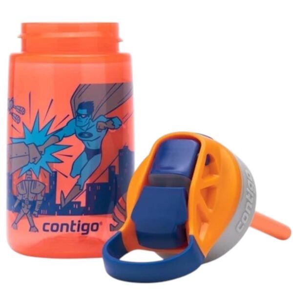 Contigo Gizmo Flip Süper Kahraman Tritan Çocuk Suluğu 420 ml Turuncu