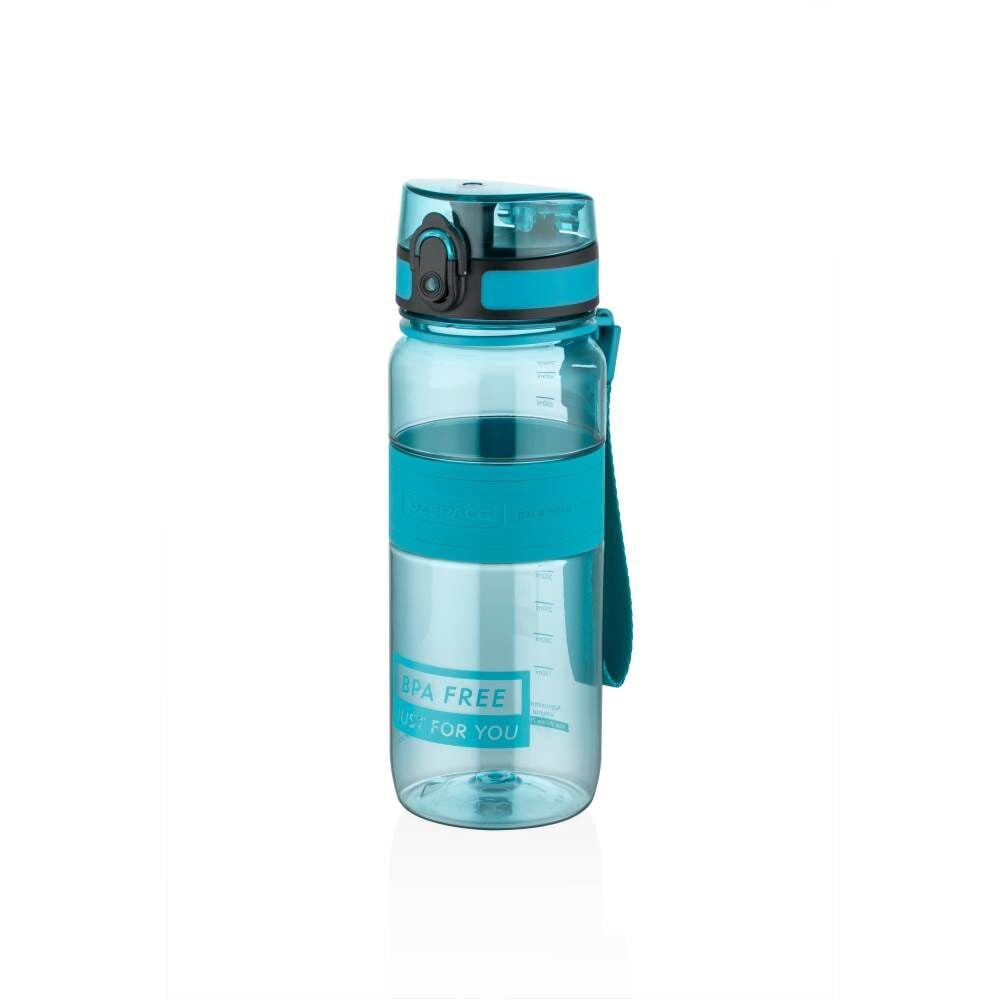 Uzspace Silikon Gövde 650 ml Tritan Matara 5029-2 Turkuaz