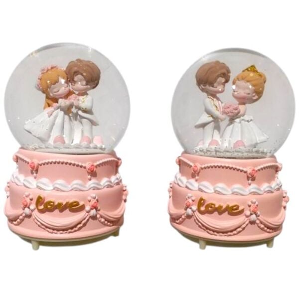 Sulu Küre Büyük Boy Pilli Gelin Damat 4652