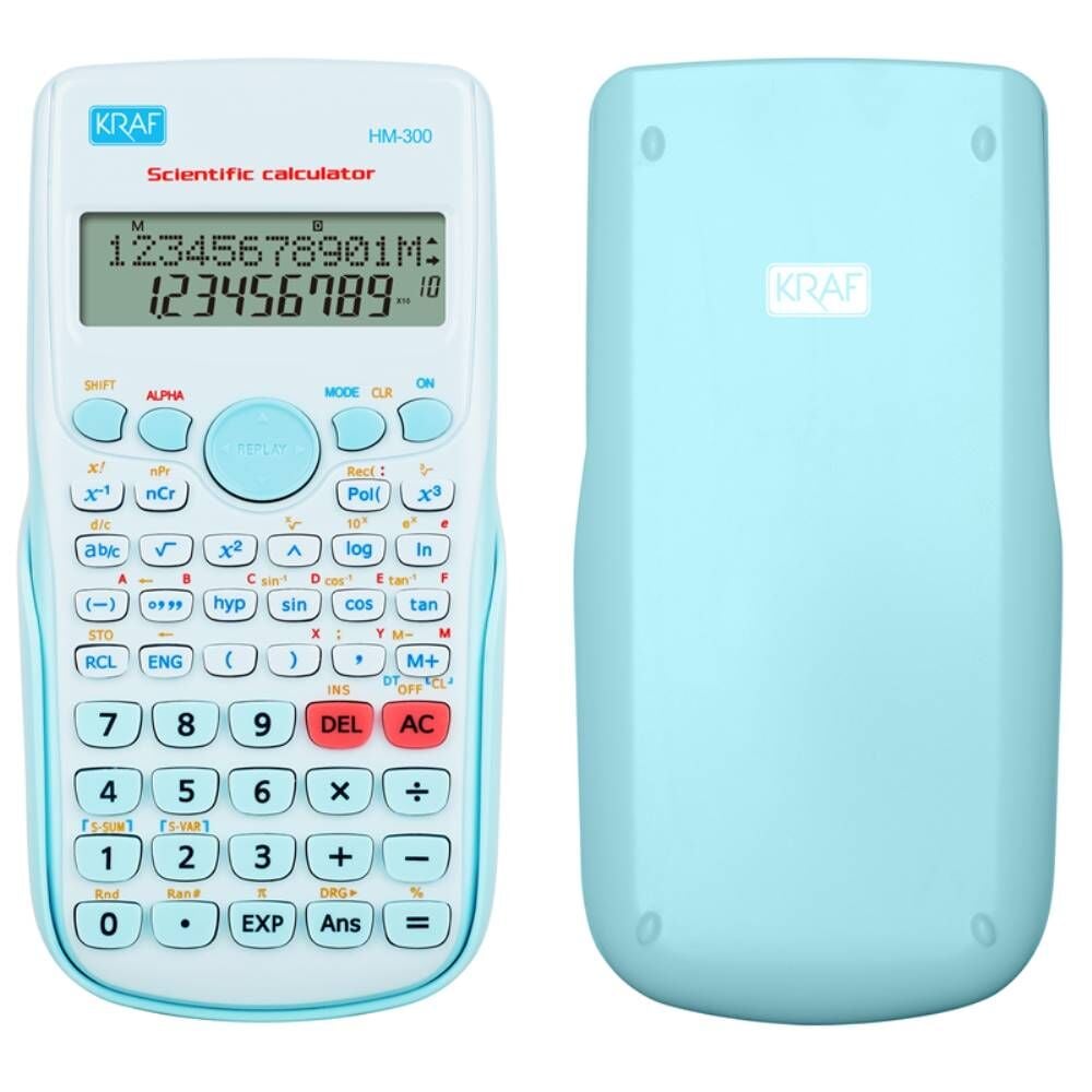 Kraf Hesap Makinesi Bilimsel Fonksiyonlu Hm-300 Bl Mavi