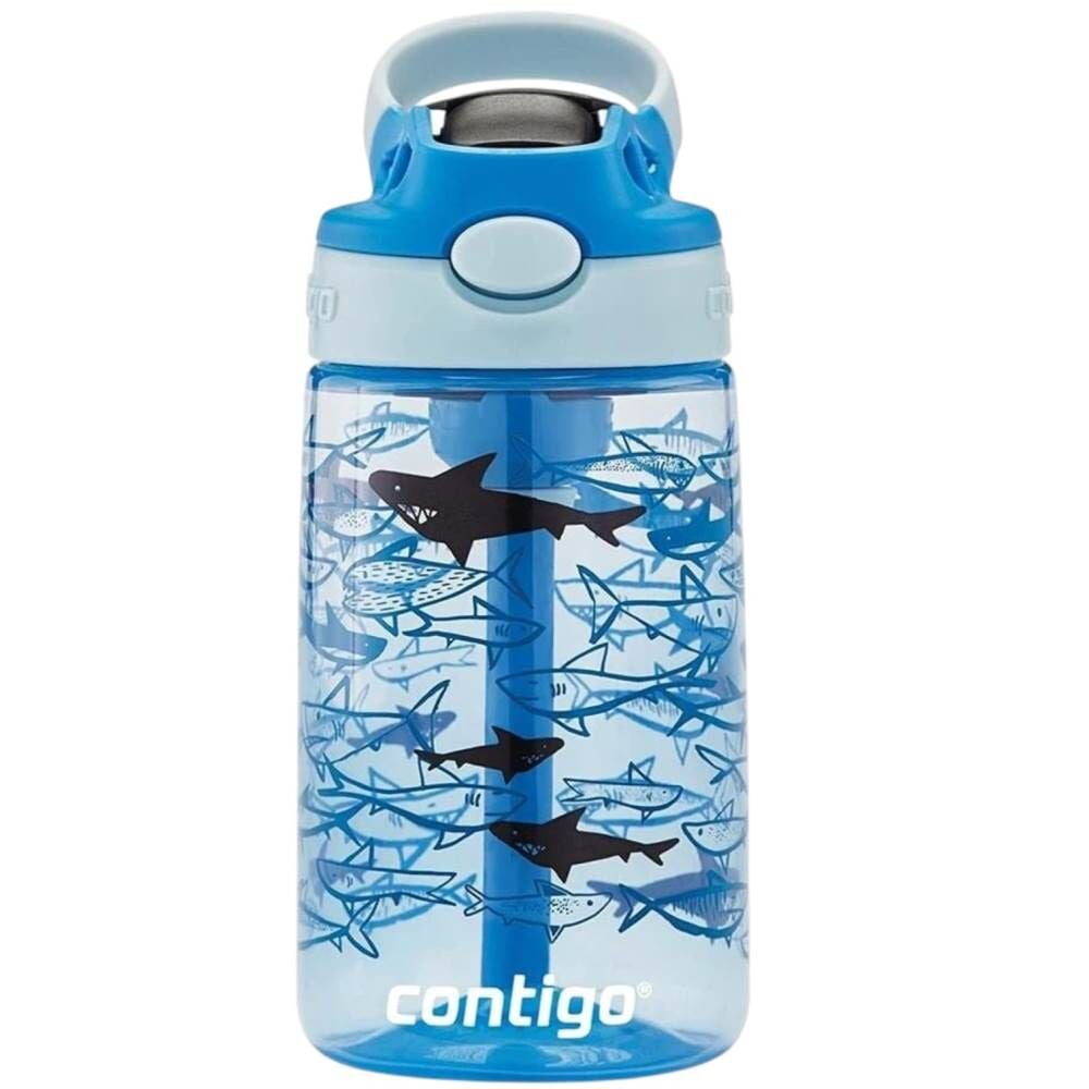 Contigo Gizmo Flip Pro Sharks Tritan Çocuk Suluğu 420 ml Açık Mavi