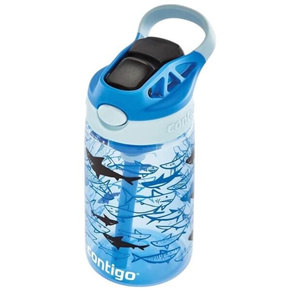 Contigo Gizmo Flip Pro Sharks Tritan Çocuk Suluğu 420 ml Açık Mavi