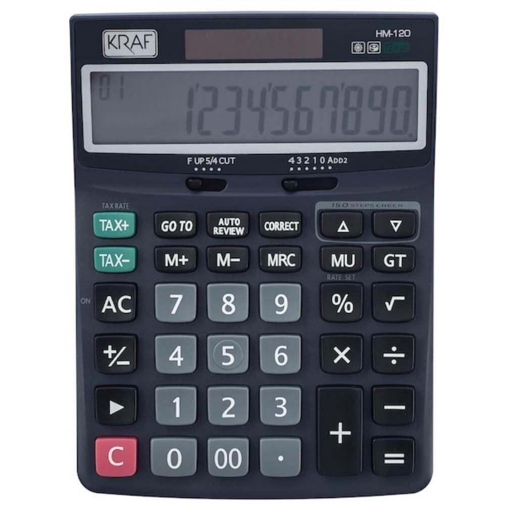 Kraf Hesap Makinesi Masaüstü 12 Hane Tax Hm-120