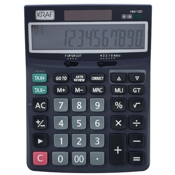 Kraf Hesap Makinesi Masaüstü 12 Hane Tax Hm-120