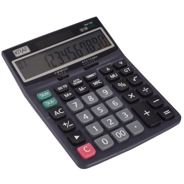 Kraf Hesap Makinesi Masaüstü 12 Hane Tax Hm-120