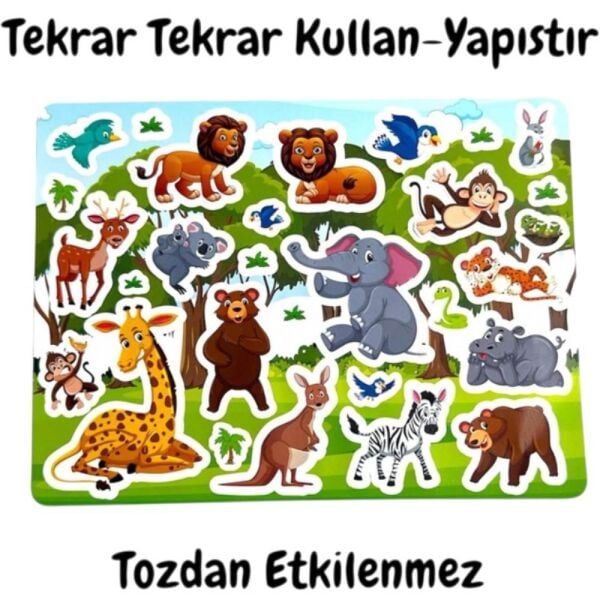 Lino LS-302 Tekrar Kullanılabilen Sticker Animal Paradise