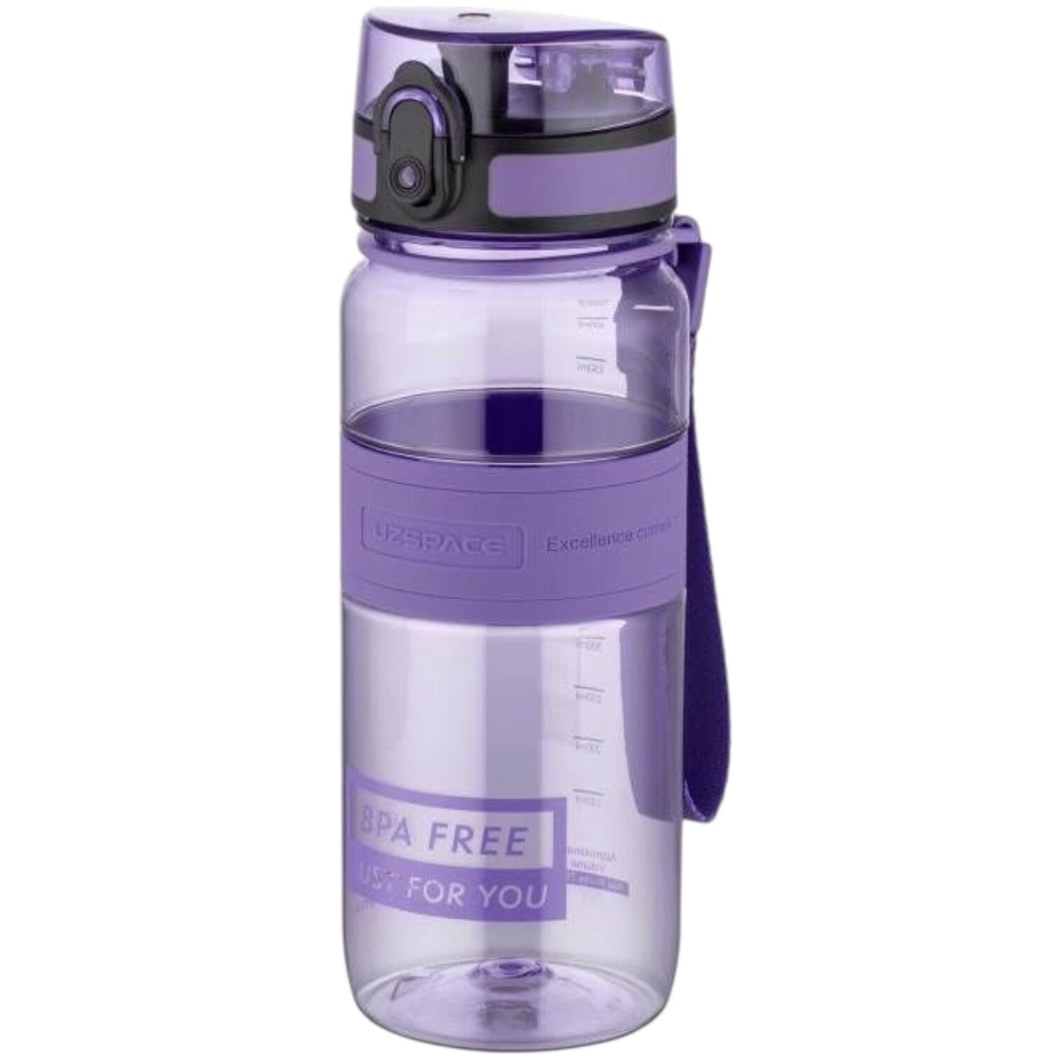 Uzspace Silikon Gövde 650 ml Tritan Matara 5029-2 Mor