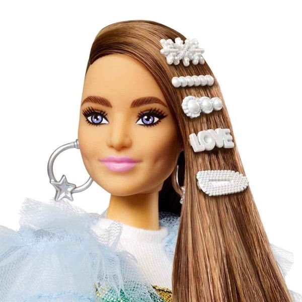 Barbie Extra Renkli Elbiseli Bebek GYJ78