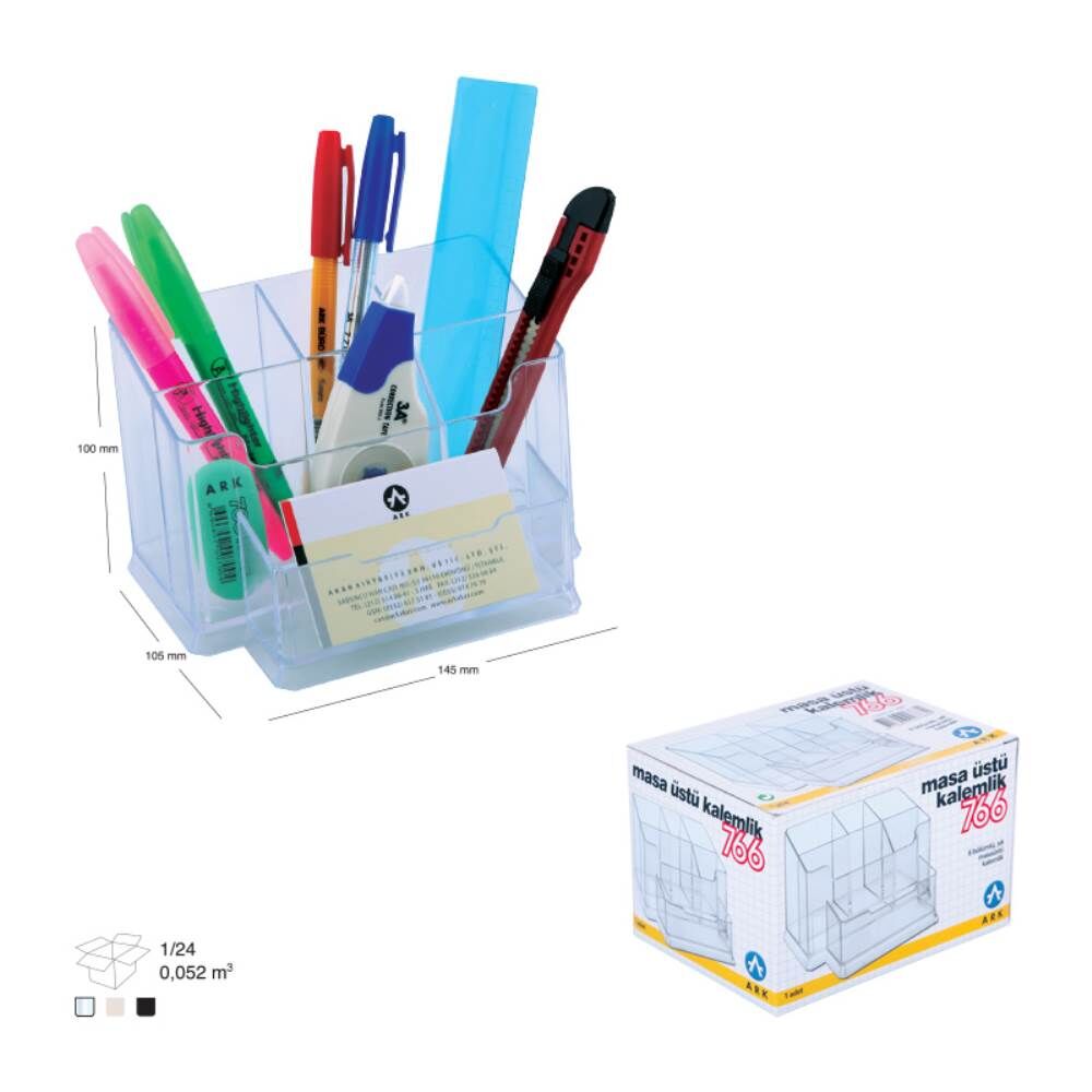 Ark Masa Kalemlik Organizer Şeffaf 766