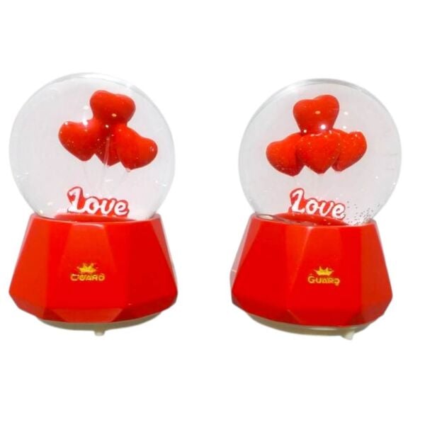 Sulu Küre Orta Boy Kırmızı Kalp 4562