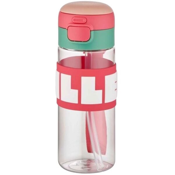 Diller 600 ml Silikon Gövdeli Pipetli Tritan Matara D2417 Pembe