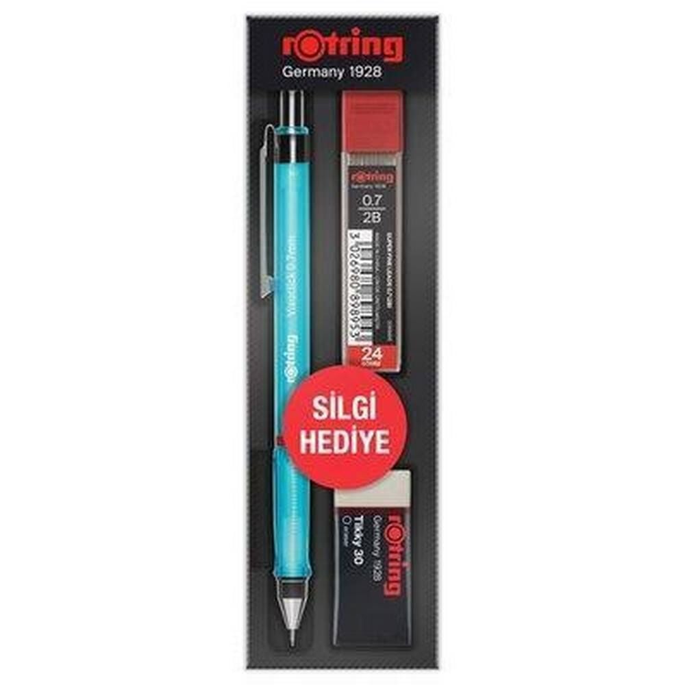 Rotring Visuclick Versatil Kalem Seti 07 mm Silgi+Min Mavi