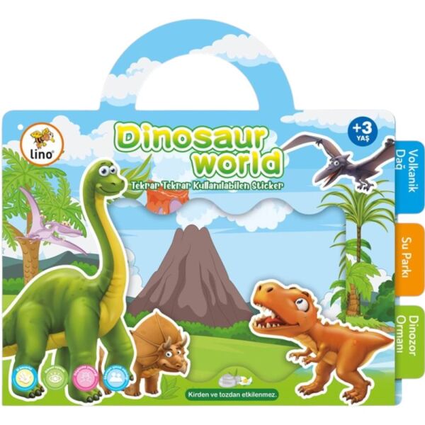 Lino LS-303 Tekrar Kullanılabilen Sticker Dinosaur World
