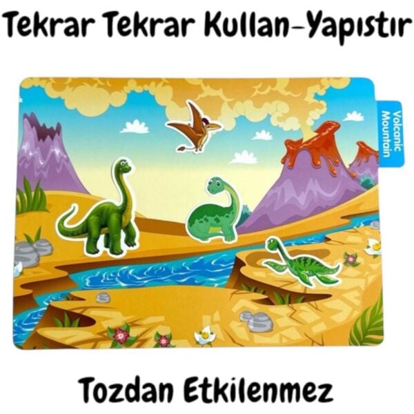 Lino LS-303 Tekrar Kullanılabilen Sticker Dinosaur World