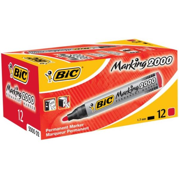Bıc Permanent Markör 2000 12 Li Kırmızı 8209133