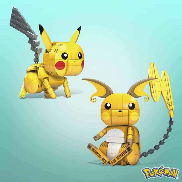 Mega Pokemon Yap ve Oyna Figürler Pikachu'nun Üç Evrimi Yapı Seti GYH06