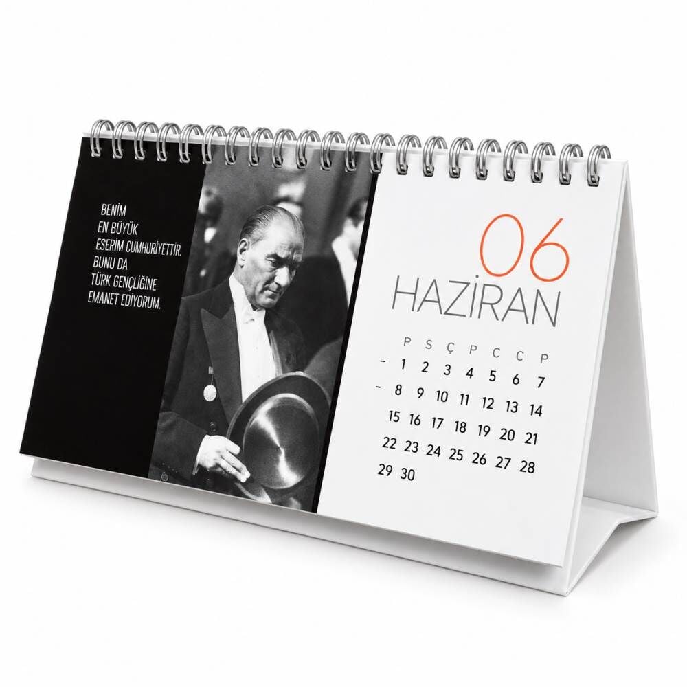 Gıpta 0917BRS 2027 9x17 Atatürk Üçgen Masa Takvimi