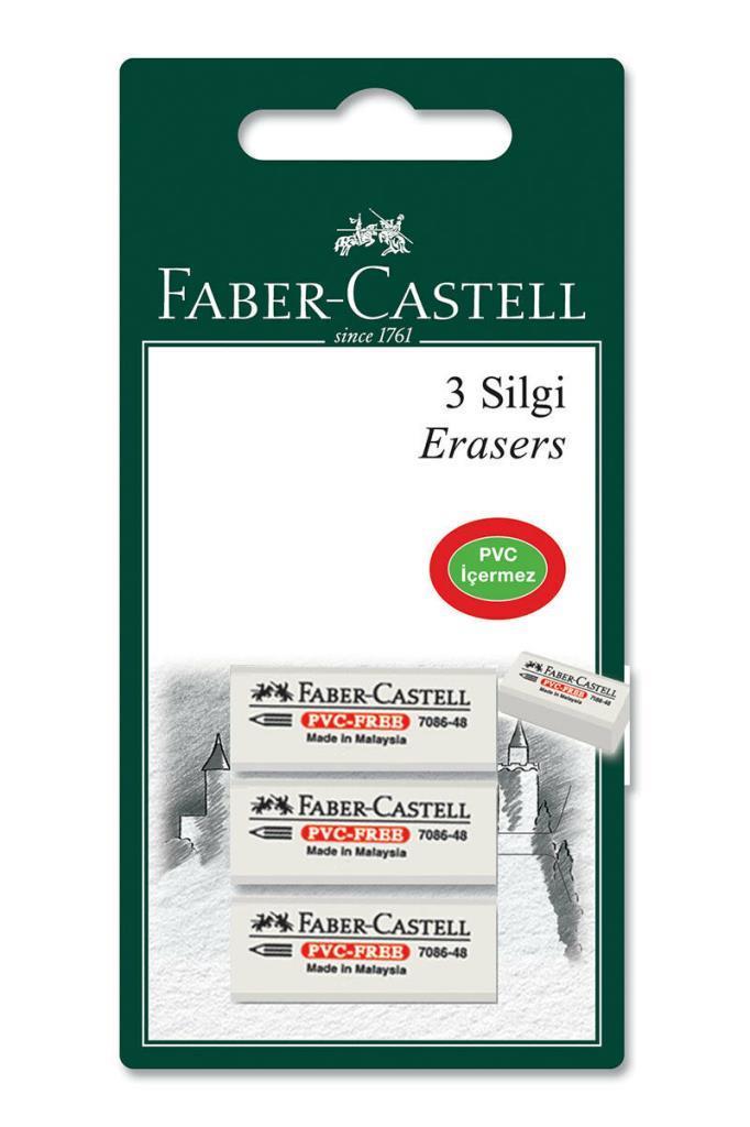 Faber Castell Silgi Beyaz 3'lü Küçük Boy 188648