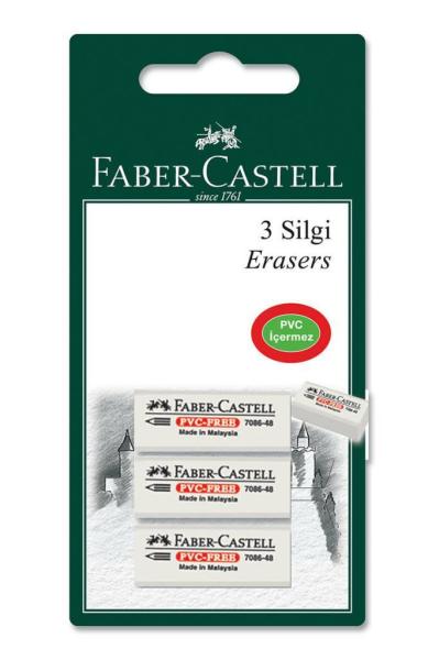 Faber Castell Silgi Beyaz 3'lü Küçük Boy 188648