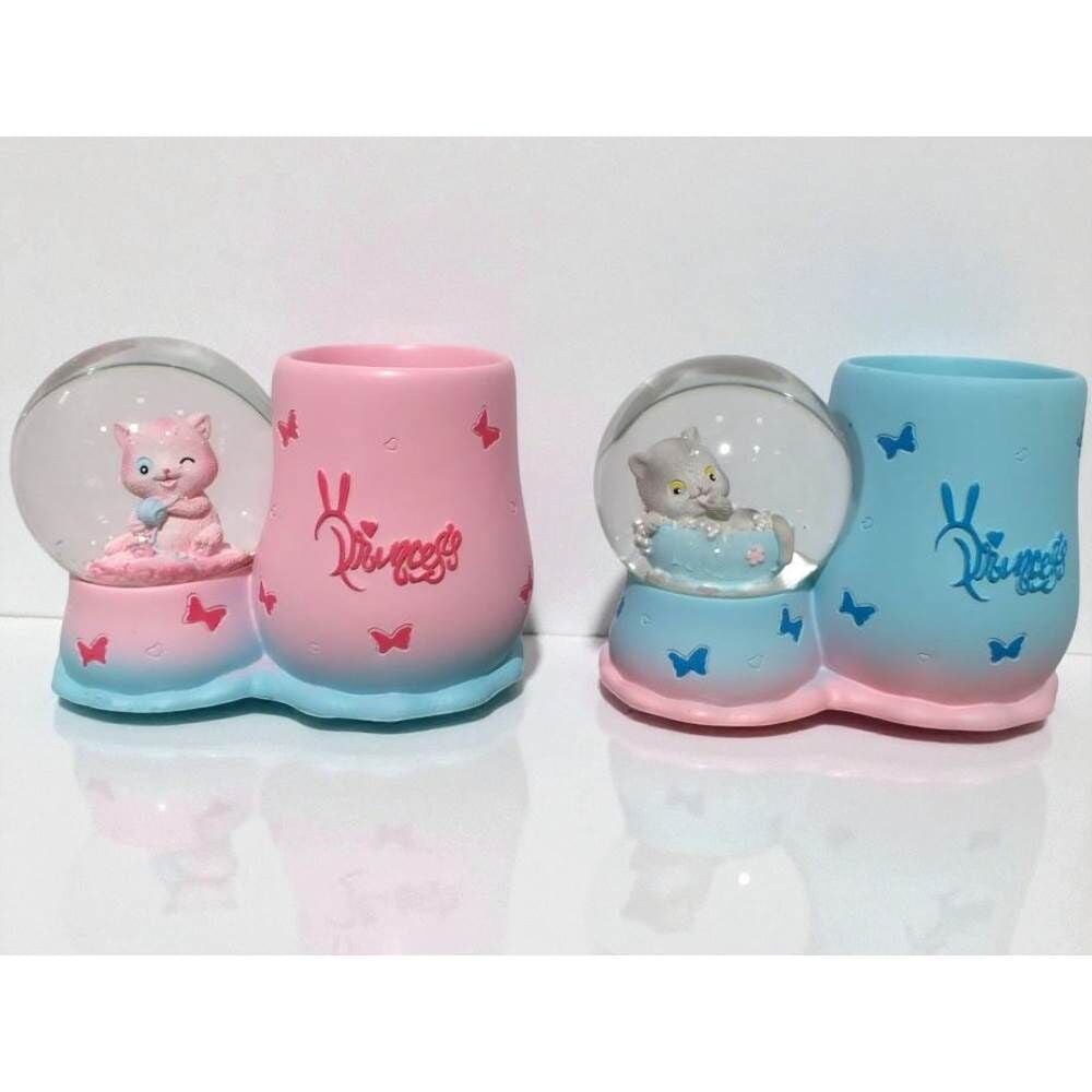 Sulu Küre Kalemlik Kedi Kelebekli 5460