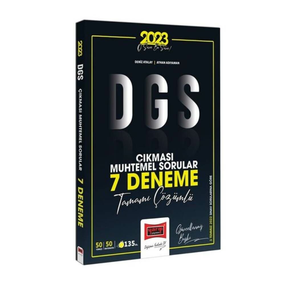 Yargı DGS 2023 Çıkması Muhtemel Sorular 7 Deneme Tamamı Çözümlü