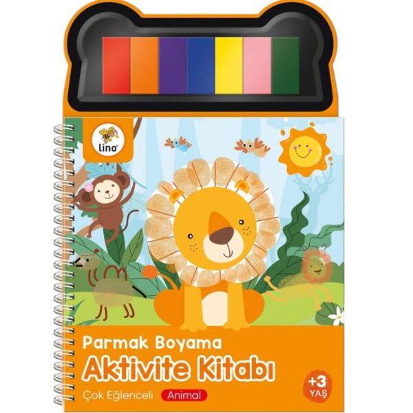 Lino LP-600 Parmak Boyama Aktivite Kitabı Hayvan Temalı