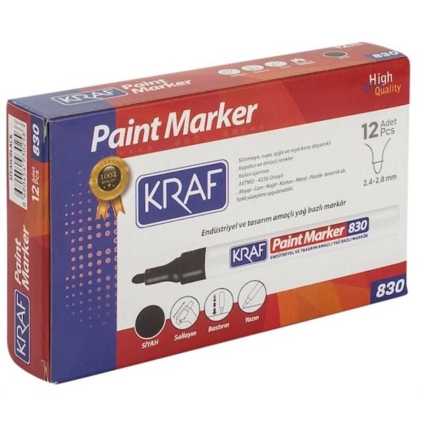 Kraf Paınt Markör 830 Siyah