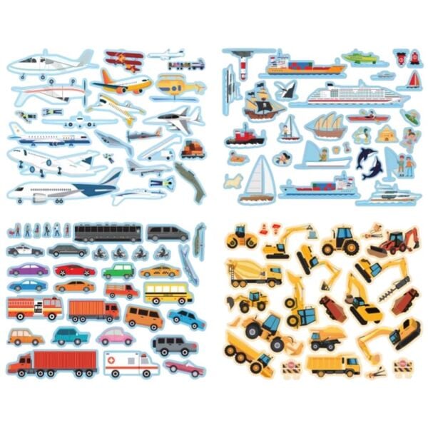 Lino  LS-603 Tekrar Kullanılabilen Sticker Pad Taşıtlar Çıkartma Kitabı