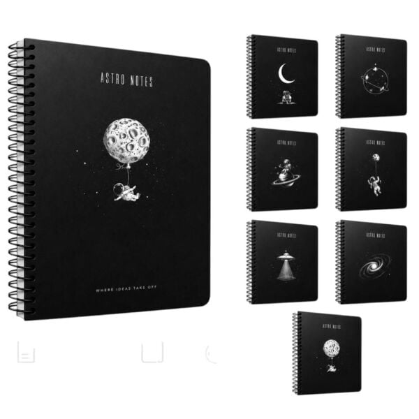 Astro Notes 6089 A6 80 Yaprak Kareli Spiralli Not Defteri