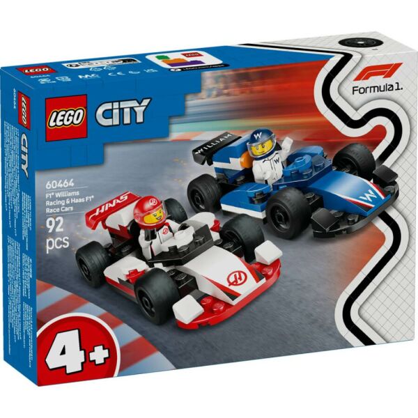 LEGO City F1 Williams Racing ve Haas F1 Yarış Arabaları 60464